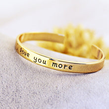 Load image into Gallery viewer, 18k Gold Plated - I Love You More Bangle